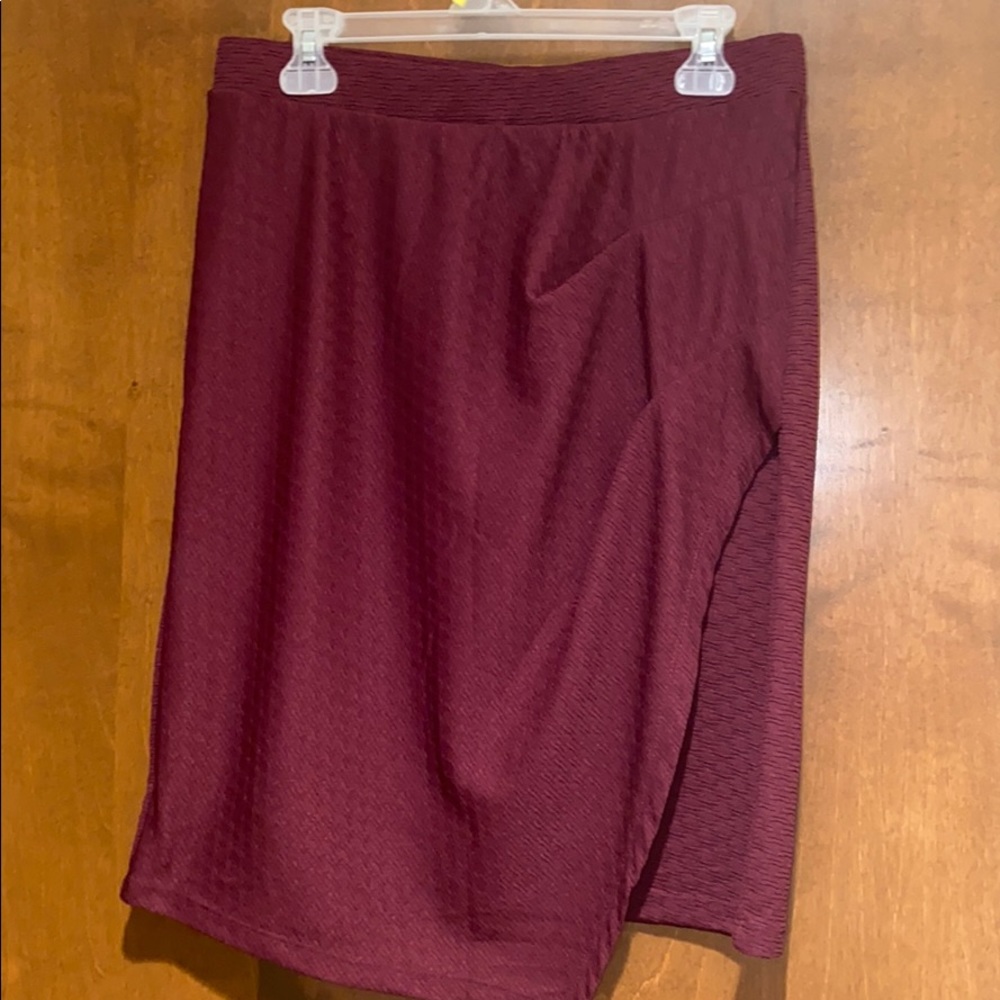 Burgundy Pencil Skirt
